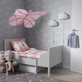 IKEA SNÖFINK Baldachin, fluture/roz