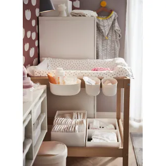 IKEA SNIGLAR Masa infasat, fag/alb, 72x53 cm