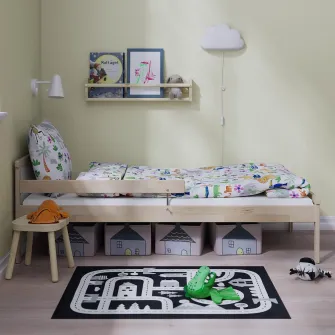 IKEA SNIGLAR Cadru pat+somiera, fag, 70x160 cm