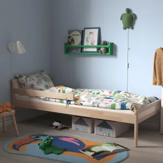 IKEA SNIGLAR Cadru pat+somiera, fag, 70x160 cm
