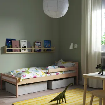 IKEA SNIGLAR Cadru pat+somiera, fag, 70x160 cm
