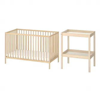 IKEA SNIGLAR Set mobilier bebelus, 2 piese, fag, 60x120 cm