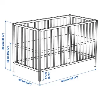 IKEA SNIGLAR Set mobilier bebelus, 2 piese, fag, 60x120 cm