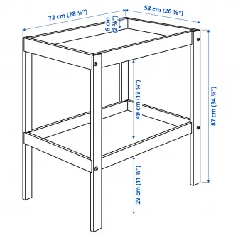 IKEA SNIGLAR Set mobilier bebelus, 2 piese, fag, 60x120 cm
