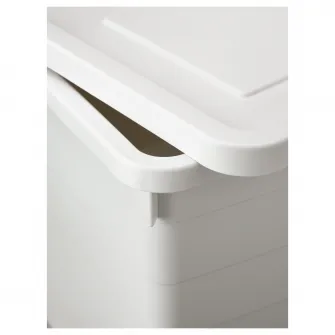 IKEA SOCKERBIT Cutie cu capac, alb, 38x51x30 cm