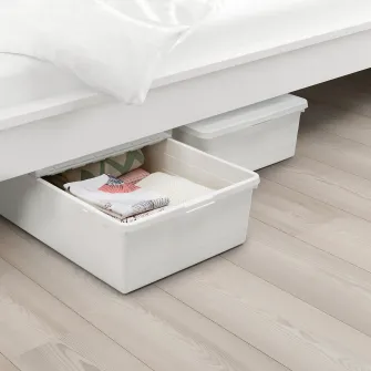IKEA SOCKERBIT Cutie cu capac, alb, 50x77x19 cm