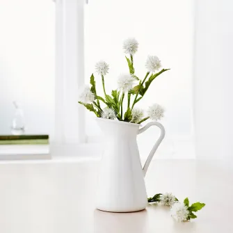 IKEA SOCKERÄRT Vaza/cana, alb, 16 cm