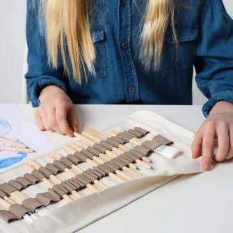 IKEA SOLFÅGEL Penar rulabil, bej