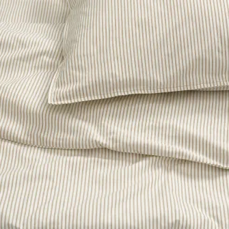 IKEA SOLFIBBLA Husa pilota+2 fete perna, alb bej/dunga, 200x200/50x60 cm