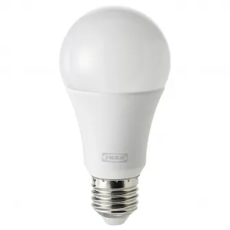 IKEA SOLHETTA Bec LED E27 1521 lumeni, intensitate reglabila/glb opalin