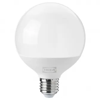 IKEA SOLHETTA Bec LED E27 1521 lumeni, intensitate reglabila/glob opalin, 95 mm