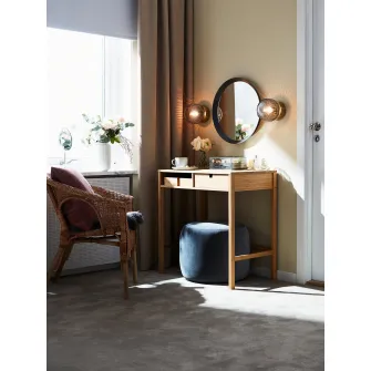 IKEA SOLKLINT Aplica, impamantare, alama/sticla transparenta gri