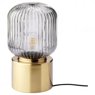 IKEA SOLKLINT Veioza, alama/sticla transparenta gri, 28 cm