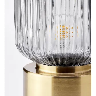 IKEA SOLKLINT Veioza, alama/sticla transparenta gri, 28 cm