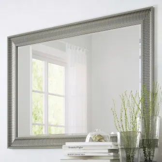 IKEA SONGE Oglinda, argintiu, 91x130 cm