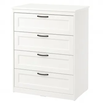 IKEA SONGESAND Comoda 4 sertare, alb, 82x104 cm