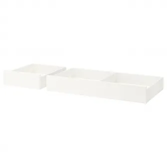 IKEA SONGESAND Cutie depozitare pat, 2 bucati, alb, 200 cm