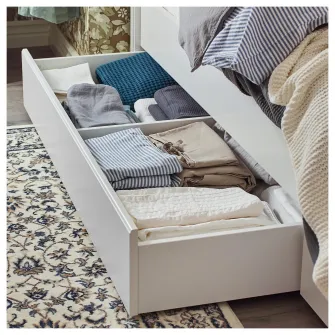 IKEA SONGESAND Cutie depozitare pat, 2 bucati, alb, 200 cm