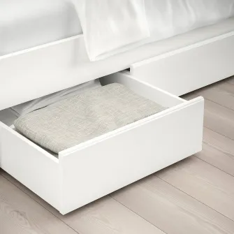 IKEA SONGESAND Cutie depozitare pat, 2 bucati, alb, 200 cm