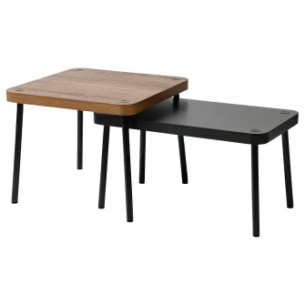 IKEA SONHULT Set 2 mese, gri/aspect nuc