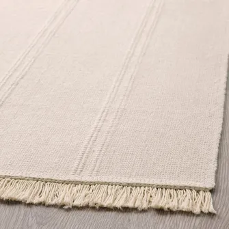 IKEA SORTSÖ Covor, tesatura plata, nealbit, 55x85 cm