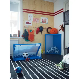 IKEA SPARKA Jucarie de plus, minge de fotbal mini/albastru rosu