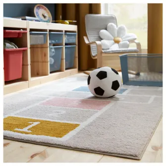 IKEA SPARKA Jucarie de plus, minge de fotbal/negru alb