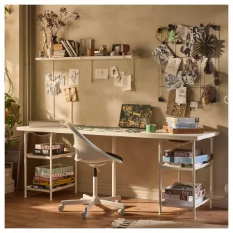 IKEA SPÄND Picior masa+depozitare, alb