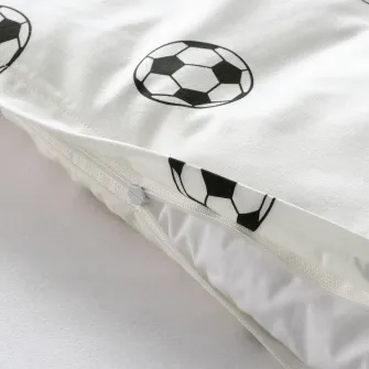 IKEA SPORTSLIG Husa pilota+fata perna, model fotbal, 150x200/50x60 cm