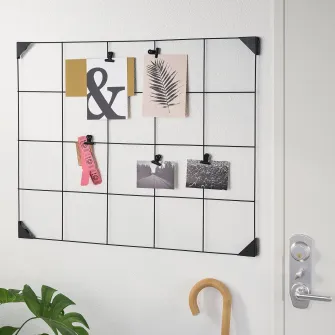 IKEA SÖSDALA Panou afisaj cu cleme, negru, 60x75 cm