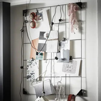 IKEA SÖSDALA Panou afisaj cu cleme, negru, 60x75 cm