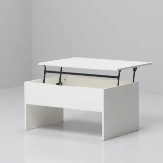IKEA ÖSTAVALL Masuta cafea reglabila, alb, 90 cm