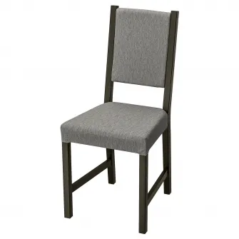 IKEA STEFAN Scaun, negru-maro/Knisa gri/bej