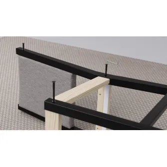 IKEA STEFAN Scaun, negru-maro/Knisa gri/bej