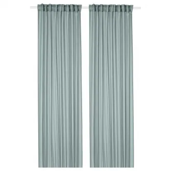 IKEA STENFRÖ Perdele transparente, 2buc, turcoaz/rjns, 145x300 cm