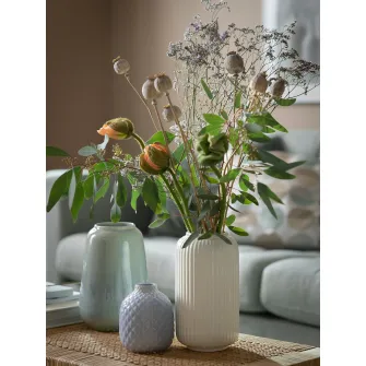 IKEA STILREN Vaza, alb, 22 cm