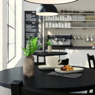 IKEA STILREN Vaza, gri inchis-bej, 12 cm