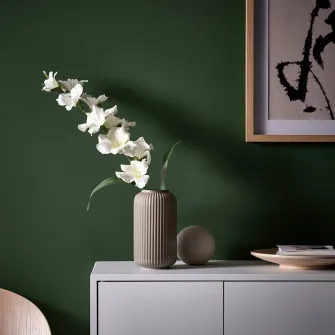 IKEA STILREN Vaza, gri inchis-bej, 22 cm