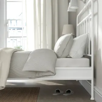 IKEA STJÄRNÖ / GRÅFJÄLLET Mobilier dormitor, set 3 piese, alb, 140x200 cm