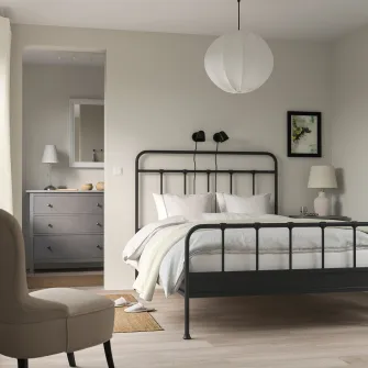 IKEA STJÄRNÖ Cadru pat, antracit, 140x200 cm