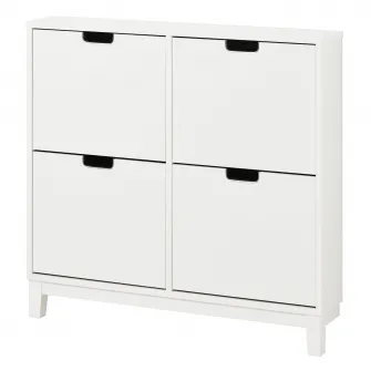 IKEA STÄLL Dulap pantofi cu 4 compartimente, alb, 96x17x90 cm
