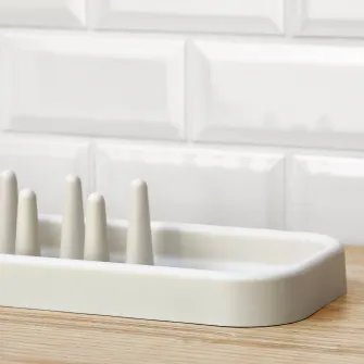 IKEA STÄMLING Suport vesela, alb murdar, 48 cm