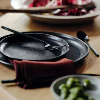 IKEA STOCKHOLM 2025 Farfurie, negru, 26 cm