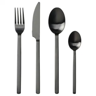 IKEA STOCKHOLM 2025 Set tacamuri, 24 piese, negru