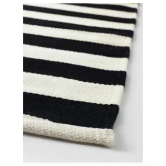 IKEA STOCKHOLM Covor, tesatura plata, lucrat manual/dungat negru/alb pal, 170x240 cm