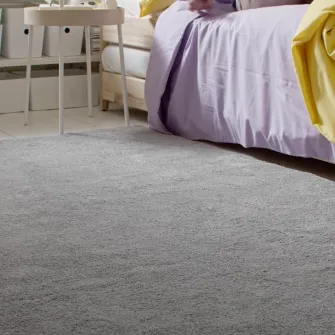 IKEA STOENSE Covor, fir scurt, gri mediu, 200x300 cm