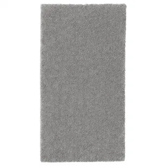 IKEA STOENSE Covor, fir scurt, gri mediu, 80x150 cm