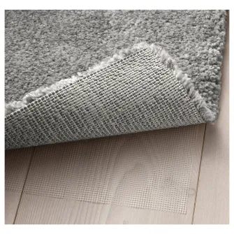 IKEA STOENSE Covor, fir scurt, gri mediu, 80x150 cm