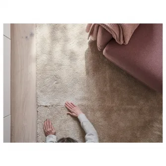 IKEA STOENSE Covor, fir scurt, alb murdar, 133x195 cm