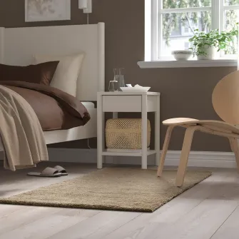 IKEA STOENSE Covor, fir scurt, bej, 80x150 cm